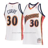 Maillot Golden State Warriors Stephen Curry #30 Mitchell & Ness 2009-10 Blanc