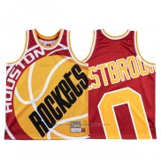 Maillot Houston Rockets Russell Westbrook #0 Mitchell & Ness Big Face Rouge