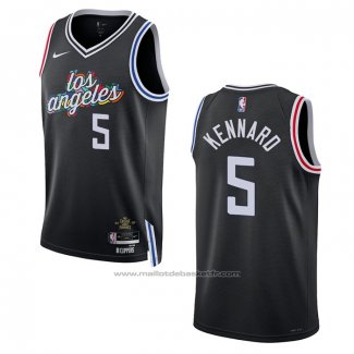 Maillot Los Angeles Clippers Luke Kennard #5 Ville 2022-23 Noir