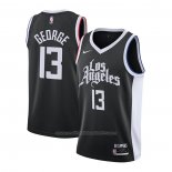 Maillot Los Angeles Clippers Paul George #13 Ville 2020-21 Noir