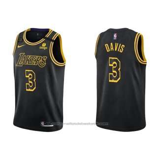 Maillot Los Angeles Lakers Anthony Davis #3 Mamba 2021-22 Noir