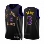 Maillot Los Angeles Lakers Anthony Davis #3 Ville 2023-24 Noir