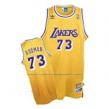 Maillot Los Angeles Lakers Dennis Rodman #73 Retro Jaune