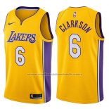 Maillot Los Angeles Lakers Jordan Clarkson #6 Swingman Icon 2017-18 Or