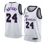 Maillot Los Angeles Lakers Kobe Bryant #24 Ville 2022-23 Blanc