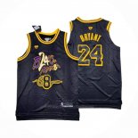 Maillot Los Angeles Lakers Kobe Bryant #8 24 Black Mamba Snakeskin Noir