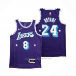 Maillot Los Angeles Lakers Kobe Bryant #8 24 Ville Edition 2021-22 Volet