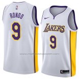 Maillot Los Angeles Lakers Rajon Rondo #9 Association 2018 Blanc