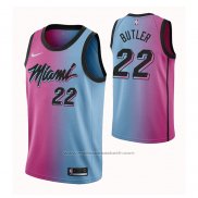 Maillot Miami Heat Jimmy Butler #22 Ville 2020-21 Bleu Rosa