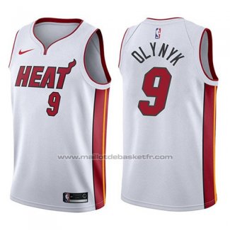 Maillot Miami Heat Kelly Olynyk #9 Association 2017-18 Blanc