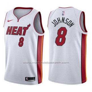 Maillot Miami Heat Tyler Johnson #8 Association 2017-18 Blanc