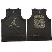 Maillot Michael Jordan #23 Noir Or