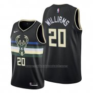 Maillot Milwaukee Bucks Marvin Williams #20 Noir 2019-20 Statement