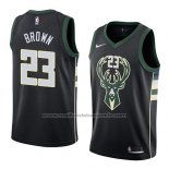 Maillot Milwaukee Bucks Sterling Brown #23 Statement 2018 Noir