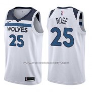 Maillot Minnesota Timberwolves Derrick Rose #25 Association 2017-18 Blanc