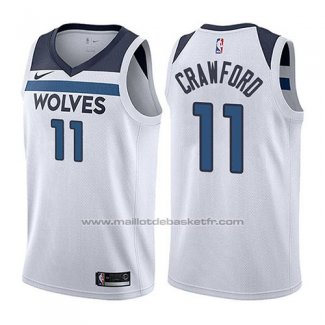 Maillot Minnesota Timberwolves Jamal Murray #11 Crawford Association 2017-18 Blanc