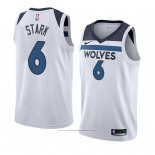 Maillot Minnesota Timberwolves Jonathan Stark #6 Association 2018 Blanc