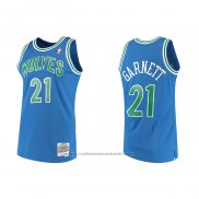 Maillot Minnesota Timberwolves Kevin Garnett #21 Hardwood Classics Throwback Bleu