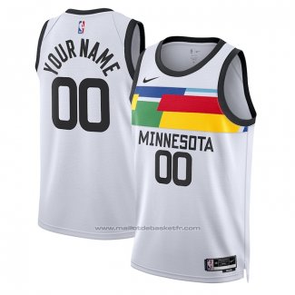 Maillot Minnesota Timberwolves Personnalise Ville 2022-23 Blanc