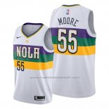 Maillot New Orleans Pelicans E'twaun Moore #55 Ville Edition Blanc
