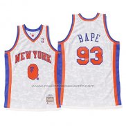 Maillot New York Knicks Bape #93 Mitchell & Ness Blanc