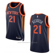 Maillot New York Knicks Cam Reddish #21 Statement 2022-23 Noir