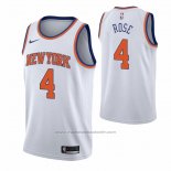 Maillot New York Knicks Derrick Rose #4 Association Blanc