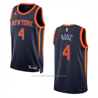 Maillot New York Knicks Derrick Rose #4 Statement 2022-23 Noir
