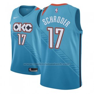 Maillot Oklahoma City Thunder Dennis Schroder #17 Ville 2018-19 Bleu