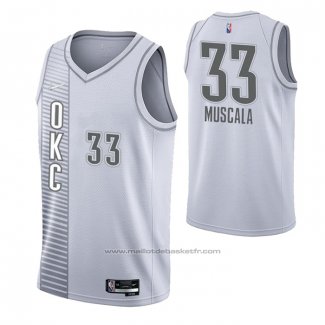 Maillot Oklahoma City Thunder Mike Muscala #33 Ville 2021-22 Blanc