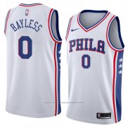 Maillot Philadelphia 76ers Jerryd Bayless #0 Association 2018 Blanc