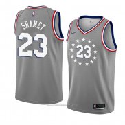 Maillot Philadelphia 76ers Landry Shamet #23 Ville 2018-19 Gris