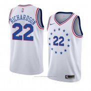 Maillot Philadelphia 76ers Malachi Richardson #22 Earned 2018-19 Blanc