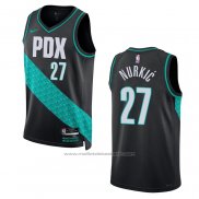 Maillot Portland Trail Blazers Jusuf Nurkic #27 Ville 2022-23 Noir