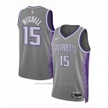 Maillot Sacramento Kings Davion Mitchell #15 Ville 2022-23 Gris