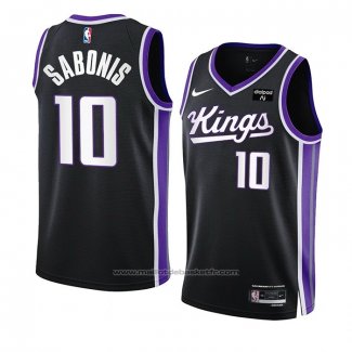 Maillot Sacramento Kings Domantas Sabonis #10 Icon 2023-24 Noir