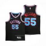Maillot Sacramento Kings Jason Williams #55 Ville 2020-21 Noir
