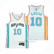 Maillot San Antonio Spurs Demar Derozan #10 Ville 2021-22 Blanc