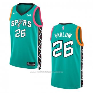 Maillot San Antonio Spurs Dominick Barlow #26 Ville 2022-23 Vert