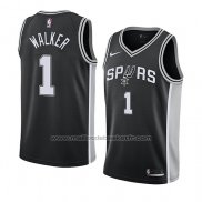 Maillot San Antonio Spurs Lonnie Walker #1 Icon 2018 Noir