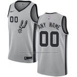 Maillot San Antonio Spurs Personnalise 17-18 Gris