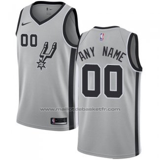 Maillot San Antonio Spurs Personnalise 17-18 Gris