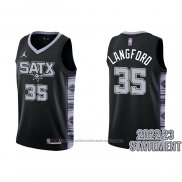 Maillot San Antonio Spurs Romeo Langford #35 Statement 2022-23 Noir