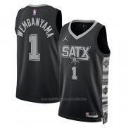 Maillot San Antonio Spurs Victor Wembanyama #1 Statement 2022-23 Noir