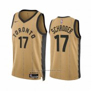 Maillot Toronto Raptors Dennis Schroder #17 Ville 2023-24 Or