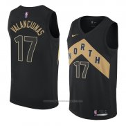 Maillot Toronto Raptors Jonas Valanciunas #17 Ville 2018 Noir