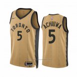 Maillot Toronto Raptors Precious Achiuwa #5 Ville 2023-24 Or