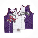 Maillot Toronto Raptors Tracy McGrady #1 Mitchell & Ness 1998-99 Split Volet Blanc