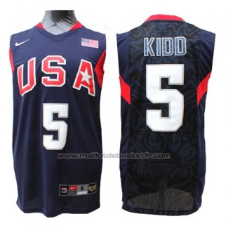 Maillot USA 2008 Kidd #5 Bleu