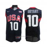 Maillot USA 2008 Kobe Bryant #10 Bleu